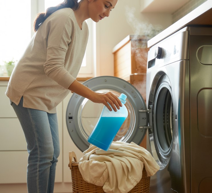 Pranje zavesa tečnim deterdžentom